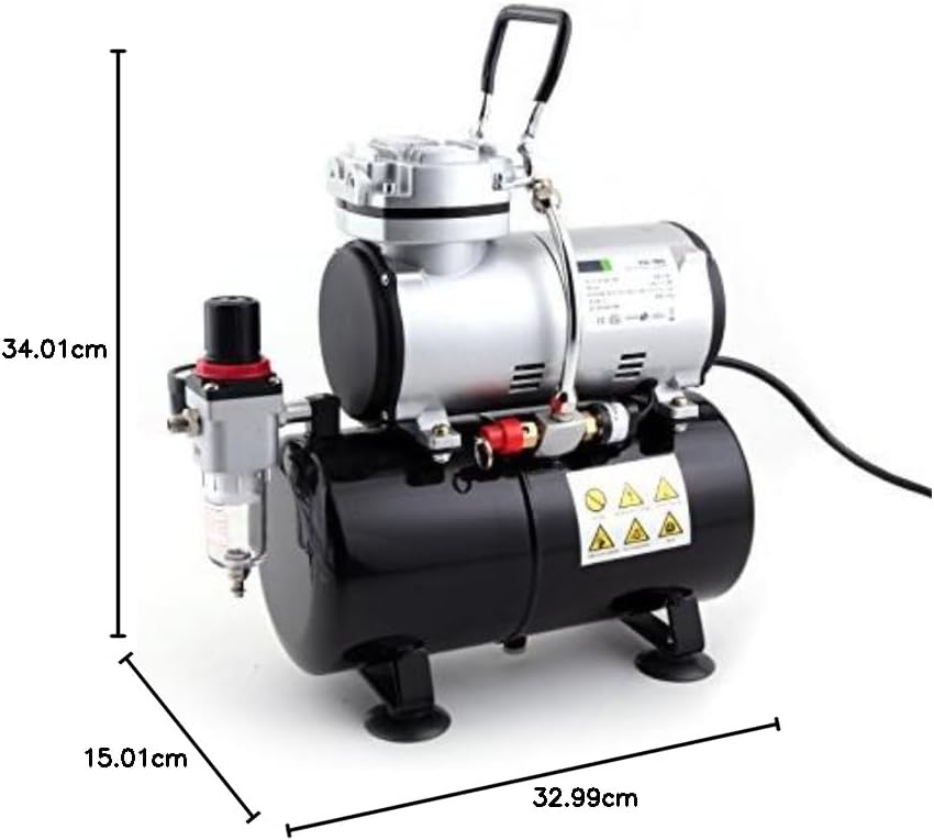 Fengda FD-186K Airbrush Kompressor Komplett set Mächtig Luftstrom und Luftdruck mit Airbrushpistole und airbrush Zubehör Profi Starter set.