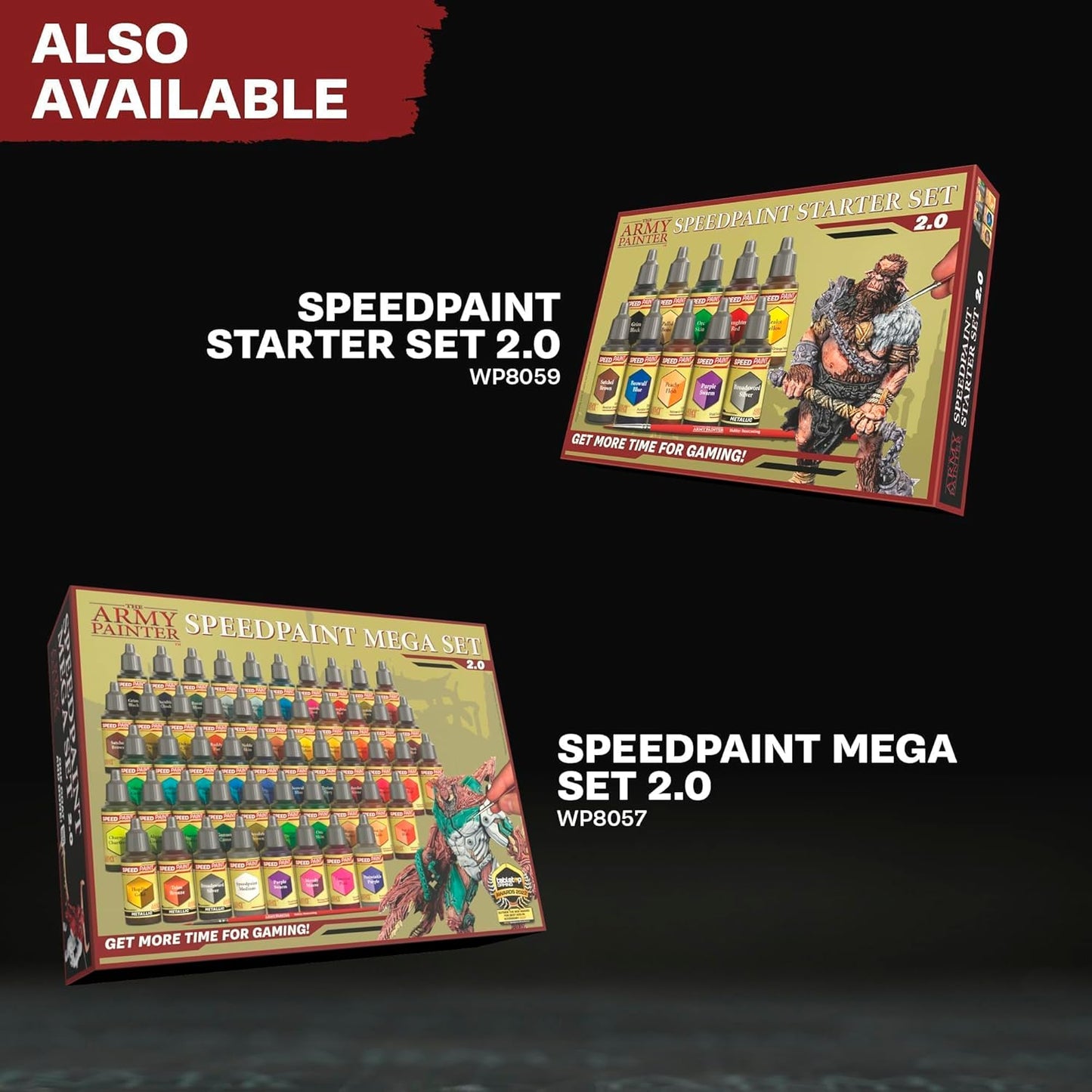 The Army Painter, Speedpaint Marker Starter Set, 10 x 6 ml Speedpaint 2.0 Marker, 9 Contrast-Farbstifte & 1 metallischer Acrylfarbstift, inkl. 10 Ersatzspitzen für DnD & Warhammer