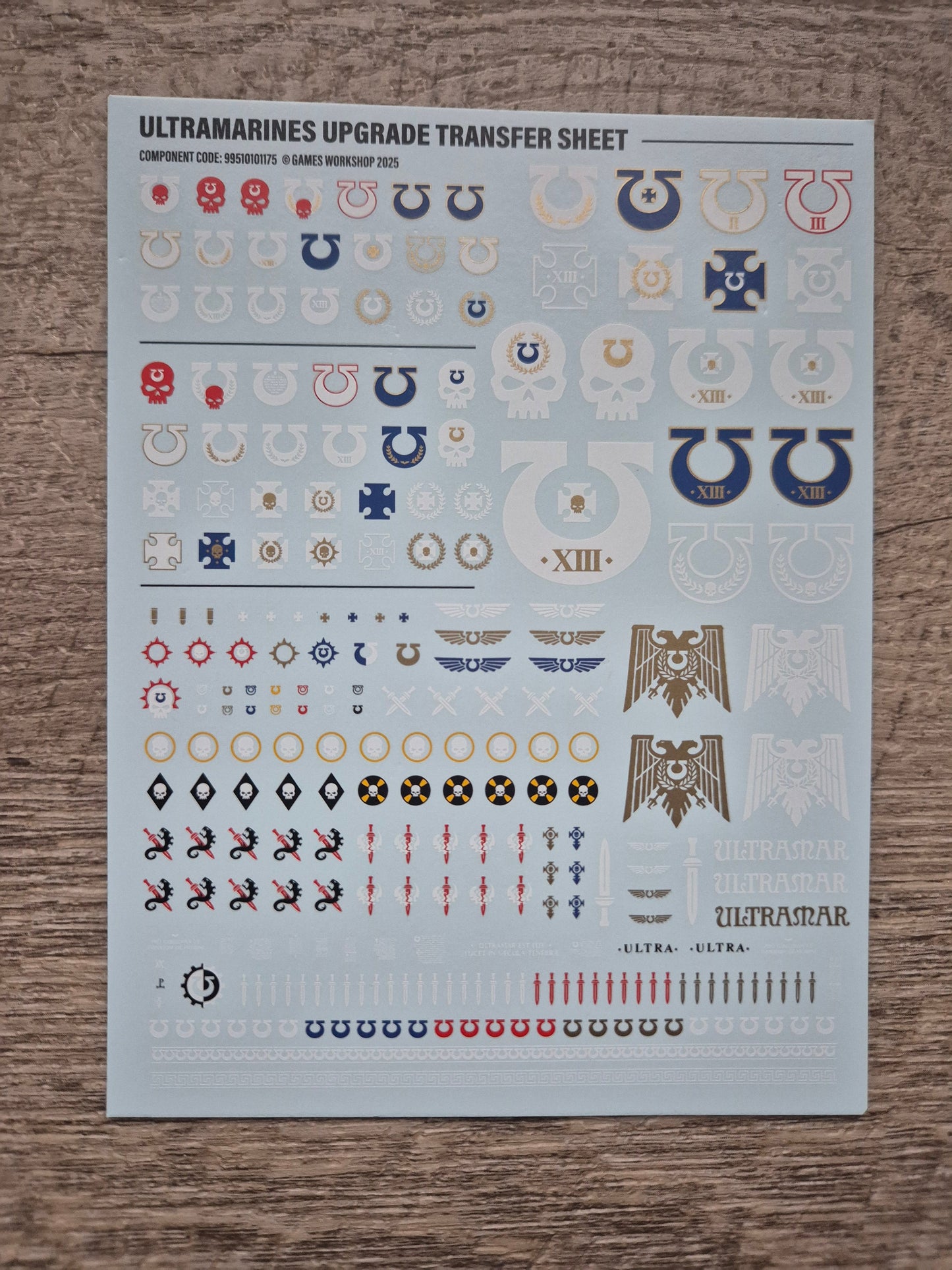 Ultramarine Transfer Sheet