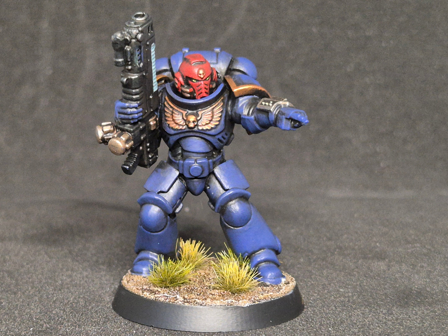 Space Marine Hellblaster Ultramarines bemalt