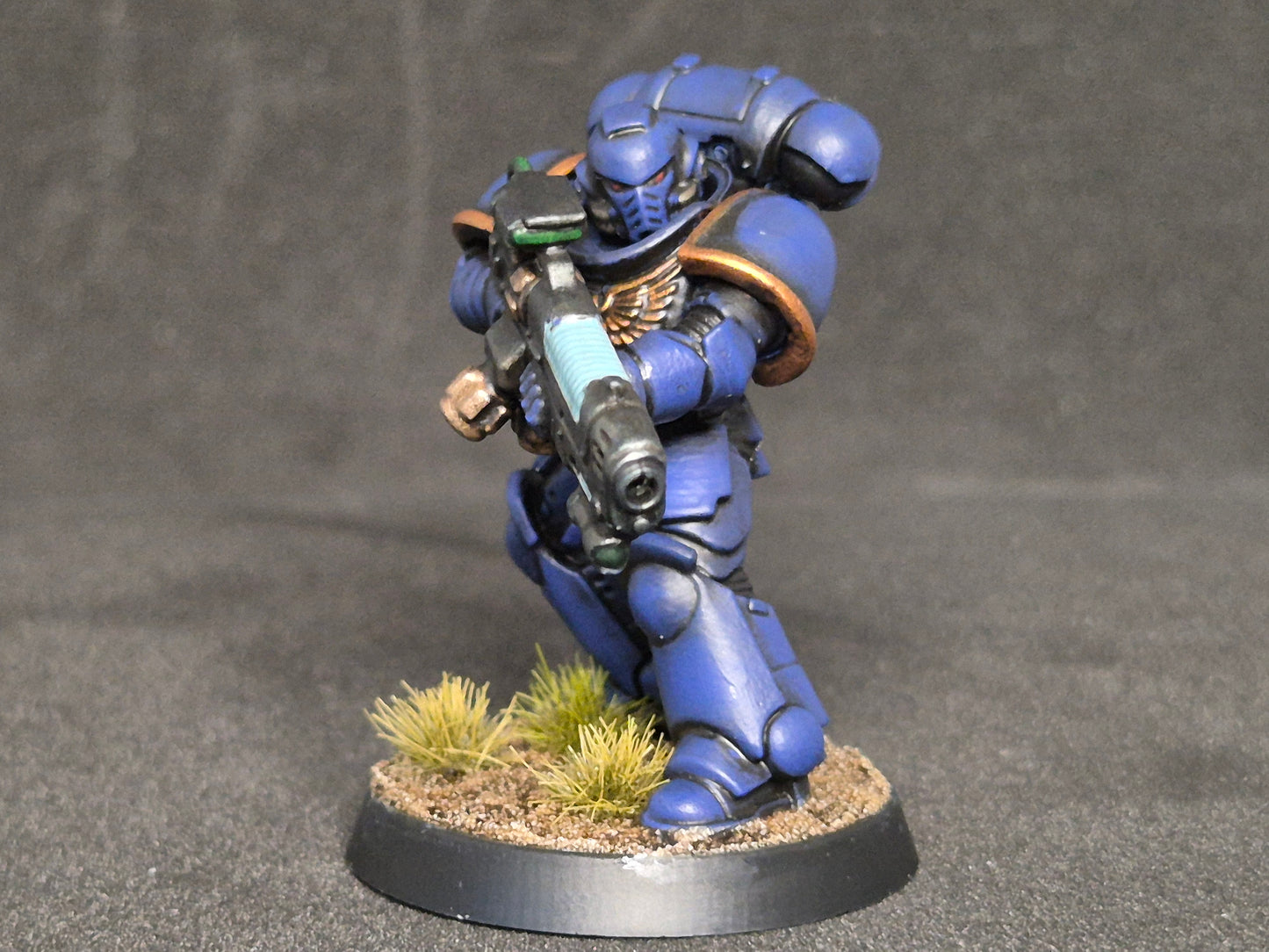 Space Marine Hellblaster Ultramarines bemalt