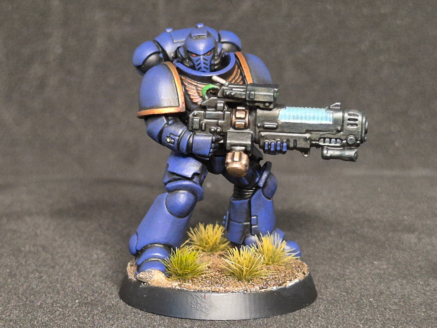 Space Marine Hellblaster Ultramarines bemalt
