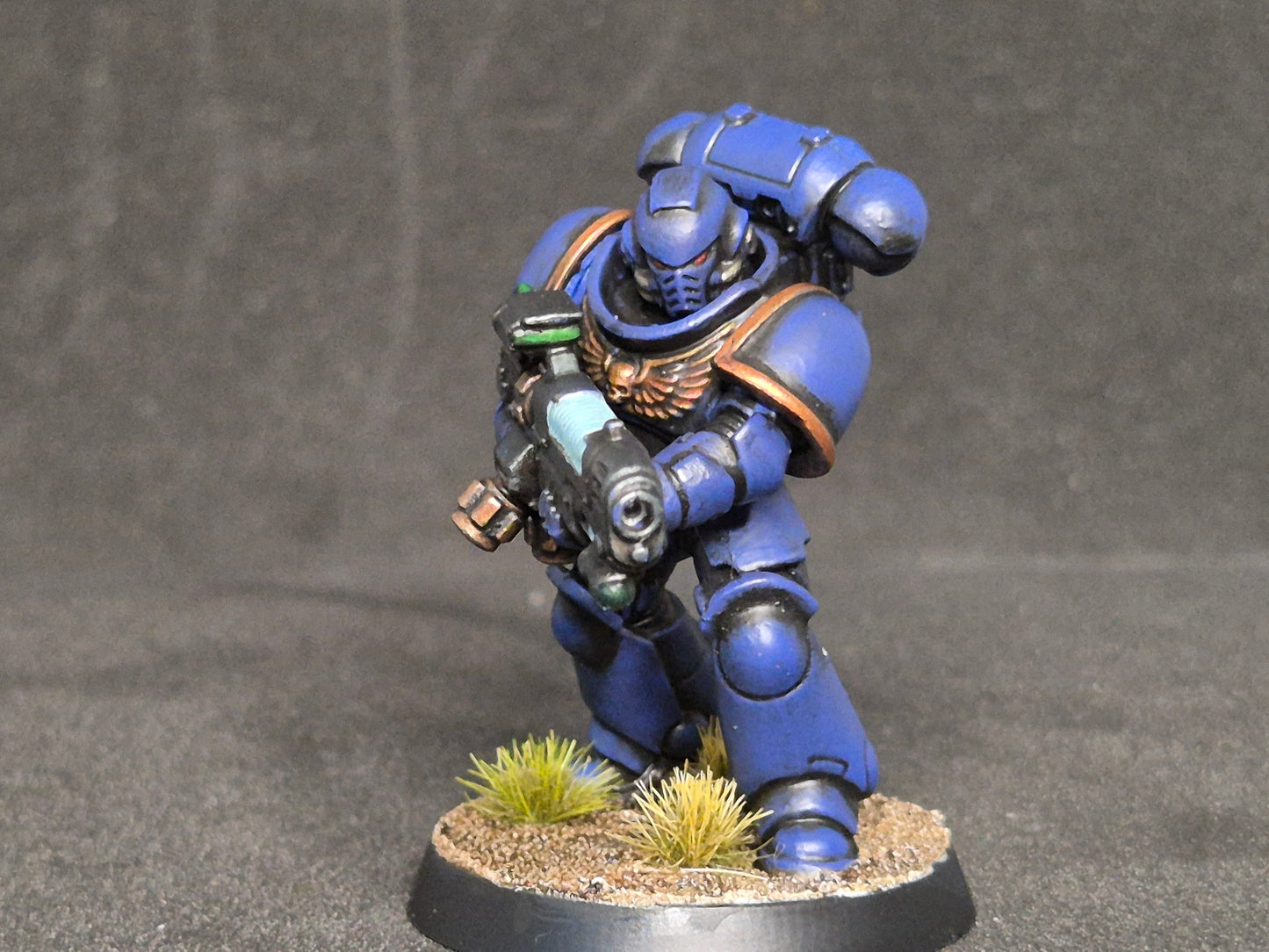 Space Marine Hellblaster Ultramarines bemalt