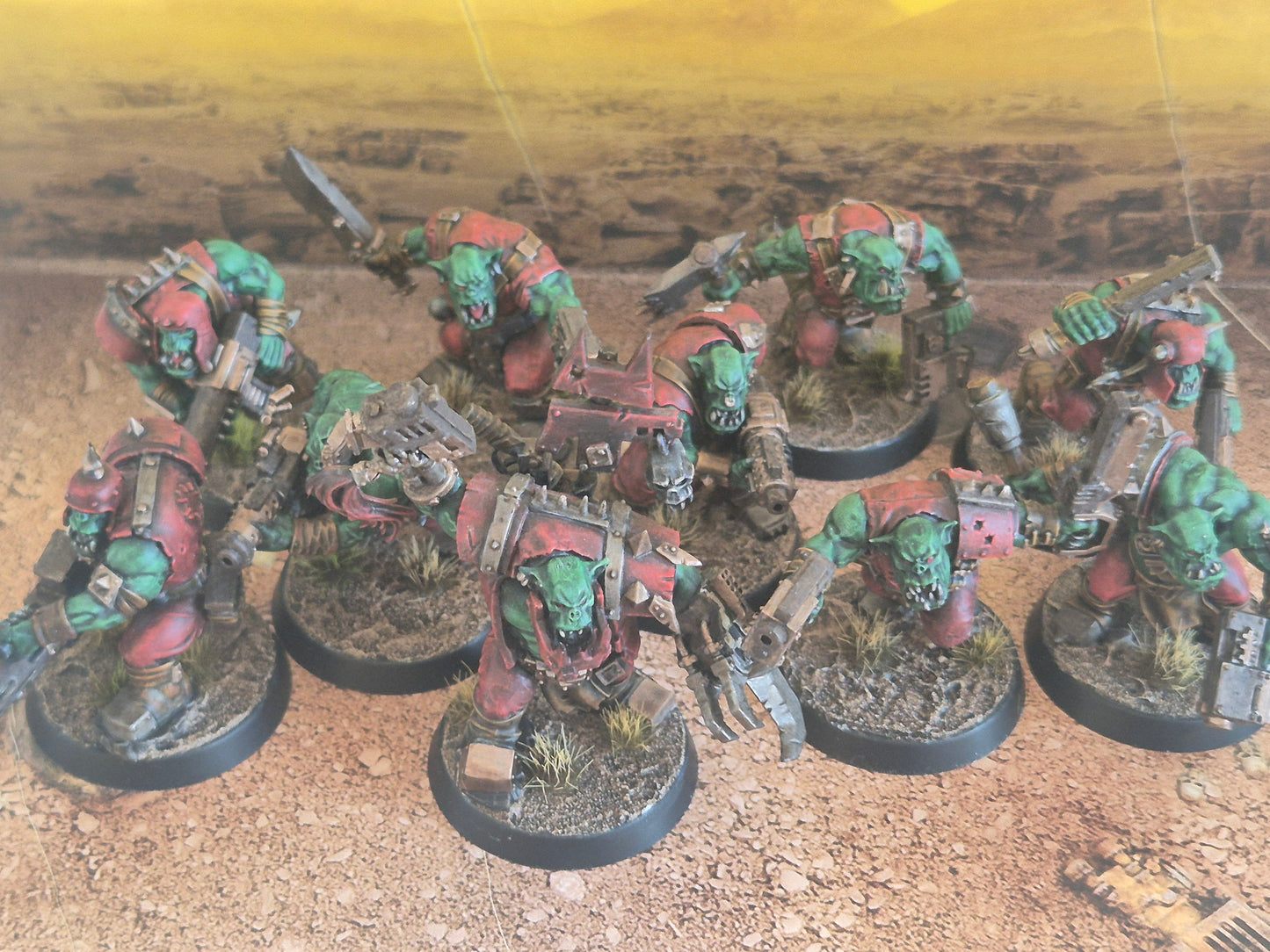 Warhammer 40K Ork Boyz gebaut und bemalt nach Bestellung