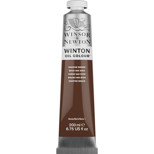 Winsor & Newton 1437048 Winton, feine hochwertige Ölfarbe - 200ml Tube mit gleichmäßiger Konsistenz, lichtbeständig, hohe Deckkraft, reich an Farbpigmenten - Phthalo Dunkelgrün