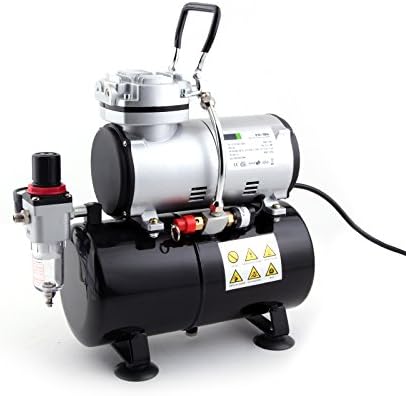 Fengda FD-186K Airbrush Kompressor Komplett set Mächtig Luftstrom und Luftdruck mit Airbrushpistole und airbrush Zubehör Profi Starter set.