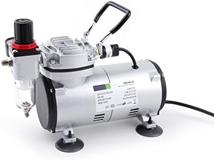 Fengda FD-18-2K Airbrush set Komplett mit Kompressor Mächtig Luftstrom und Luftdruck, Airbrushpistole und airbrush Zubehör. Profi Starter set.