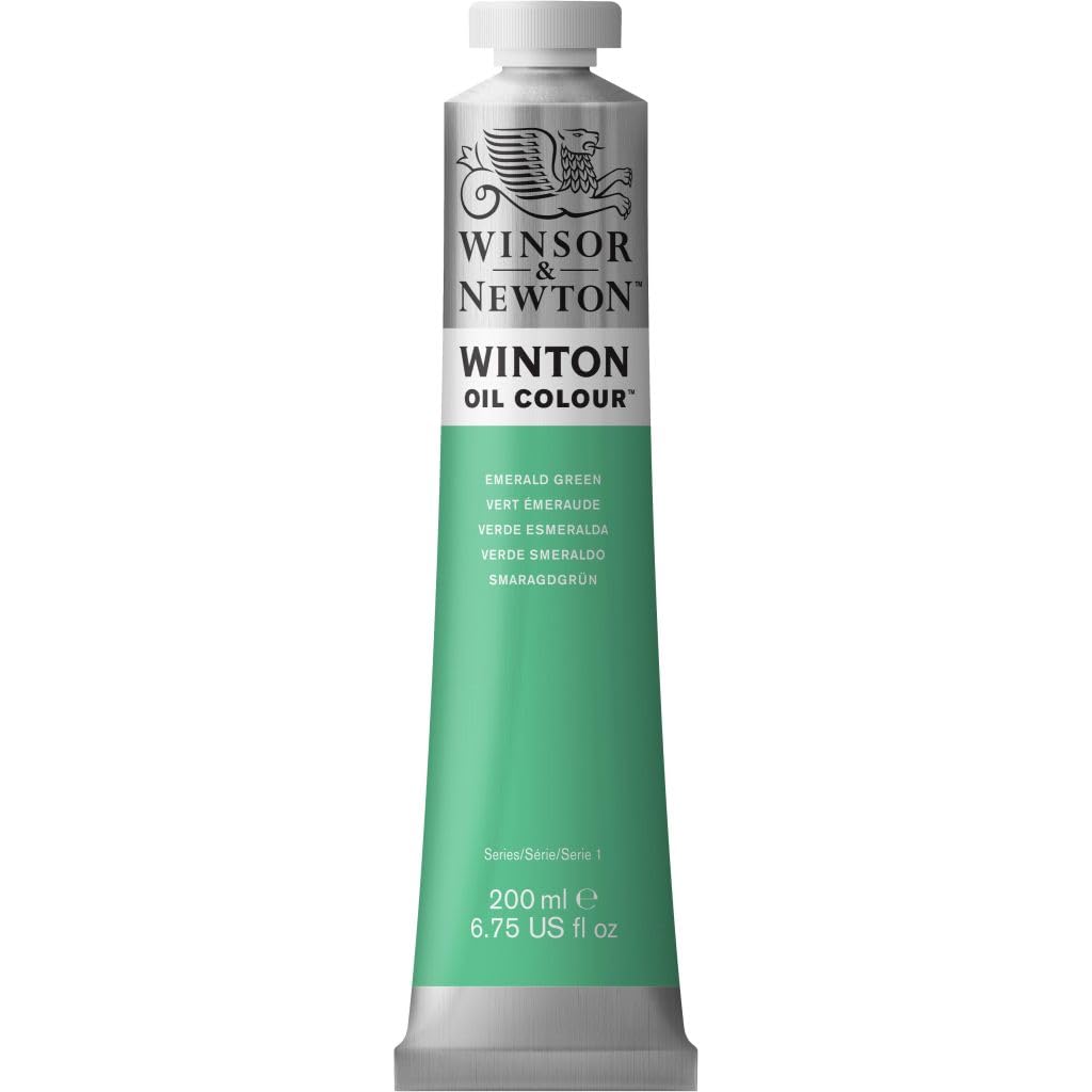Winsor & Newton 1437048 Winton, feine hochwertige Ölfarbe - 200ml Tube mit gleichmäßiger Konsistenz, lichtbeständig, hohe Deckkraft, reich an Farbpigmenten - Phthalo Dunkelgrün