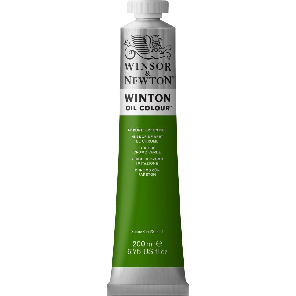 Winsor & Newton 1437048 Winton, feine hochwertige Ölfarbe - 200ml Tube mit gleichmäßiger Konsistenz, lichtbeständig, hohe Deckkraft, reich an Farbpigmenten - Phthalo Dunkelgrün