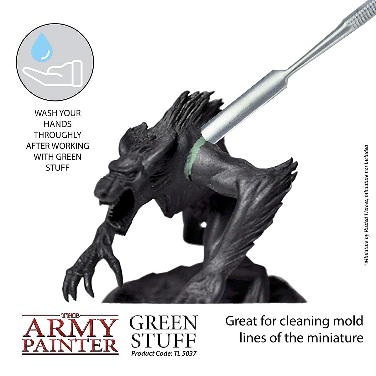 The Army Painter Green Stuff 2-pack is a 20 cm epoxy putty ideal for sculpting, modeling, and adhering plastics, resins, and metals. Perfect for Tabletop Wargaming Miniatures