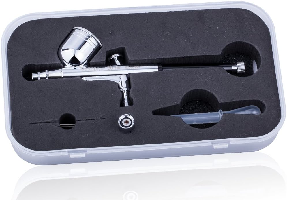 Fengda FD-186K Airbrush Kompressor Komplett set Mächtig Luftstrom und Luftdruck mit Airbrushpistole und airbrush Zubehör Profi Starter set.