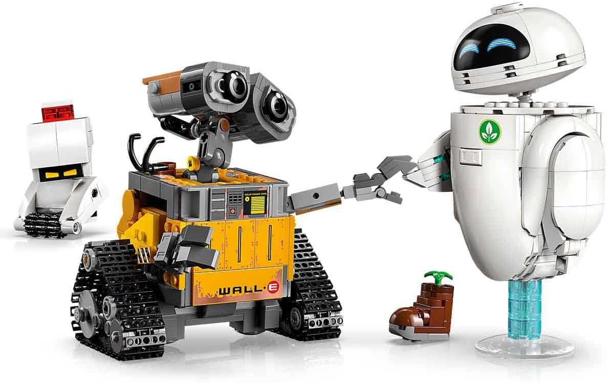 LEGO ǀ Disney and Pixar Wall-E und EVE - Modellbau für Erwachsene - aus Steinen gebaute Roboter mit M-O & Hal Figuren - DIY Deko - Sammlerstück & Geschenk für Fans - 43279
