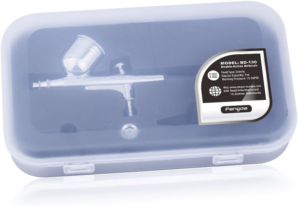 Fengda FD-18-2K Airbrush set Komplett mit Kompressor Mächtig Luftstrom und Luftdruck, Airbrushpistole und airbrush Zubehör. Profi Starter set.