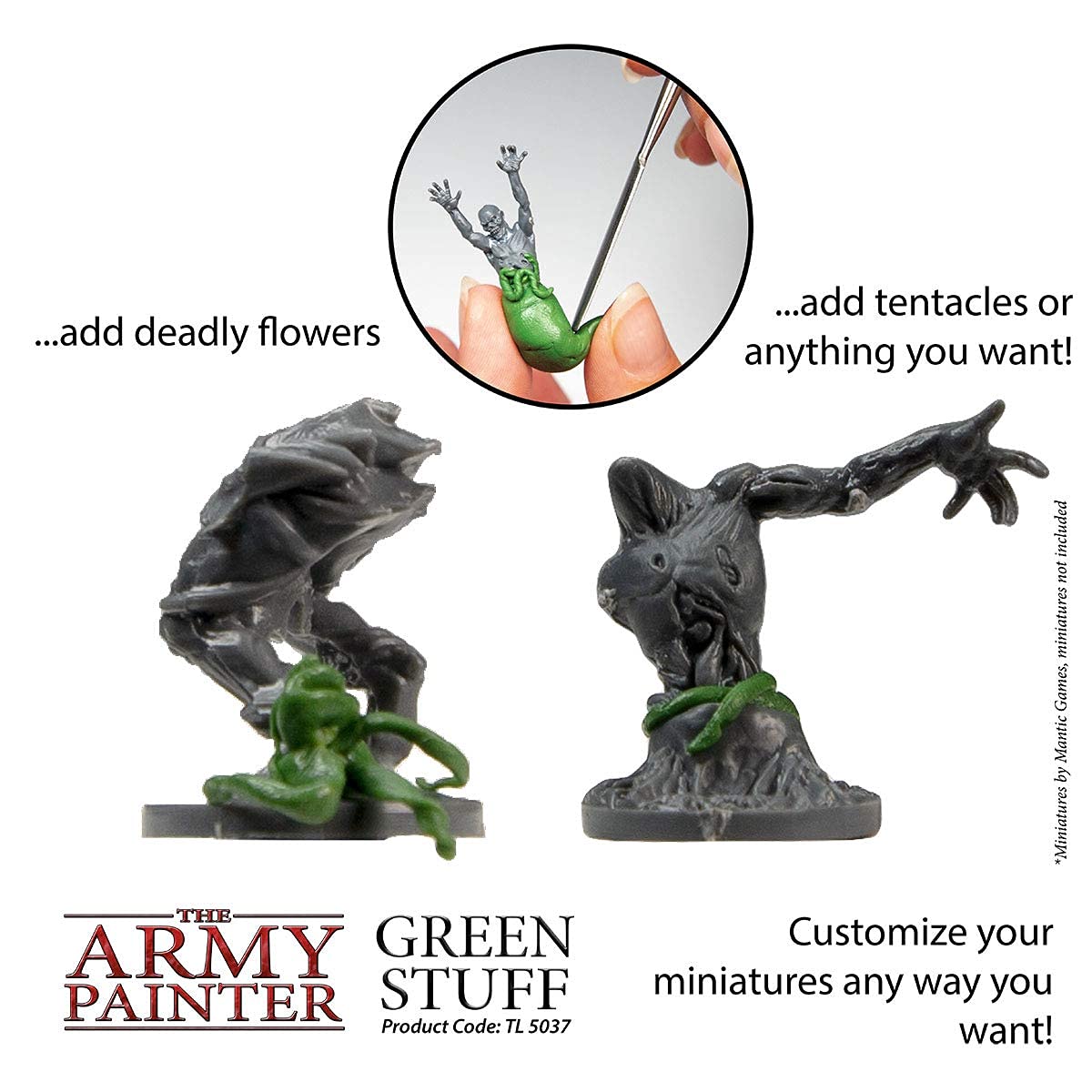 The Army Painter Green Stuff 2-pack is a 20 cm epoxy putty ideal for sculpting, modeling, and adhering plastics, resins, and metals. Perfect for Tabletop Wargaming Miniatures