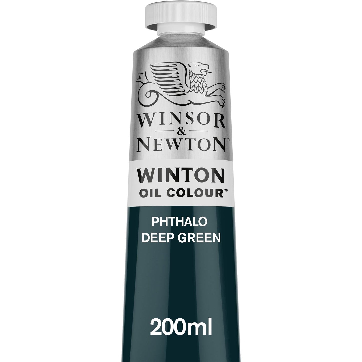 Winsor & Newton 1437048 Winton, feine hochwertige Ölfarbe - 200ml Tube mit gleichmäßiger Konsistenz, lichtbeständig, hohe Deckkraft, reich an Farbpigmenten - Phthalo Dunkelgrün