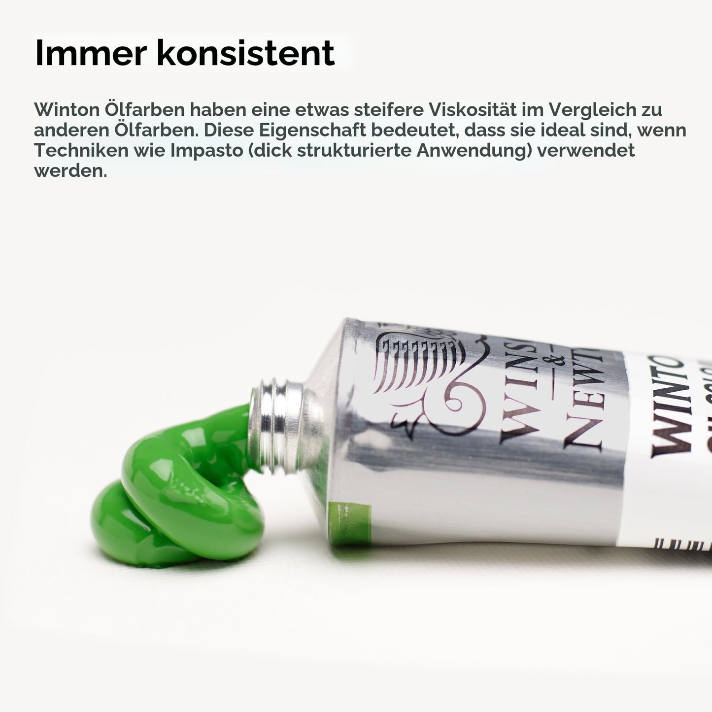 Winsor & Newton 1437048 Winton, feine hochwertige Ölfarbe - 200ml Tube mit gleichmäßiger Konsistenz, lichtbeständig, hohe Deckkraft, reich an Farbpigmenten - Phthalo Dunkelgrün