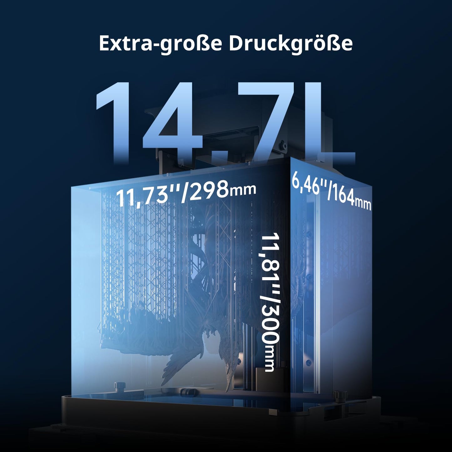 ANYCUBIC Photon Mono M7 Pro Resin 3D Drucker mit Airpure, mit 10,1 Zoll-14K-Bildschirm, mit 170 mm/h Hochgeschwindigkeit, COB-Lichtquelle, Leveling-Free, Rückstandserkennung, Druckgröße 223x126x230 mm