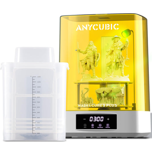 ANYCUBIC Wash and Cure 3 Plus für LCD/SLA/DLP Resin 3D Drucker, Dual-Layer-Design und IPA-Einsparung, 228x128x260 mm, für Photon Mono M5/M5s/M5s Pro/M7 Pro/X 6Ks/X2/Saturn Series