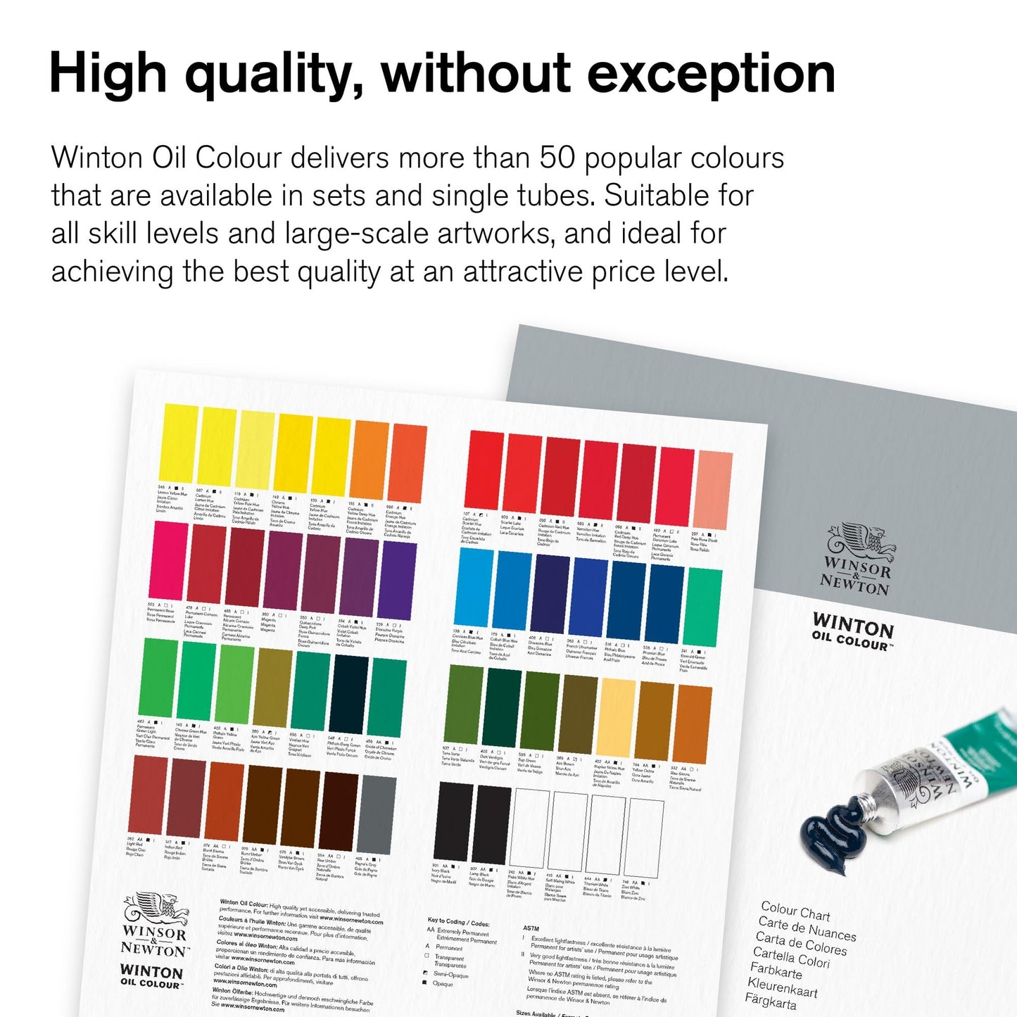 Winsor & Newton 1437048 Winton, feine hochwertige Ölfarbe - 200ml Tube mit gleichmäßiger Konsistenz, lichtbeständig, hohe Deckkraft, reich an Farbpigmenten - Phthalo Dunkelgrün