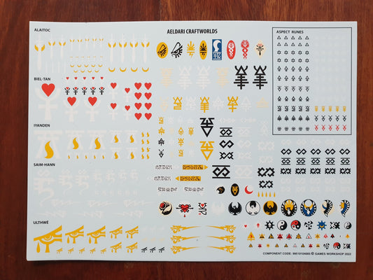 Aeldari Transfer Sheet