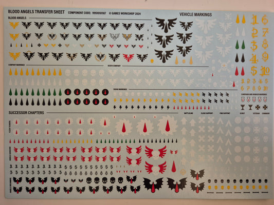 Blood Angels Transfer Sheet