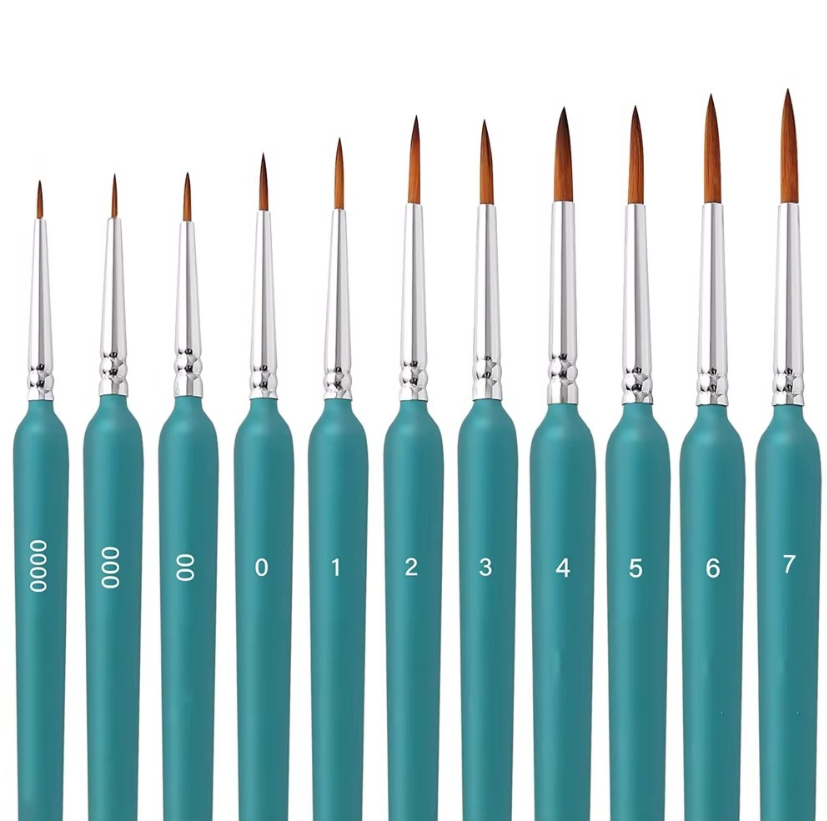 11-teiliges Pinsel Set Türkis