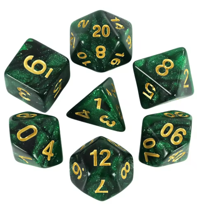 Würfelset Emerald Shadow